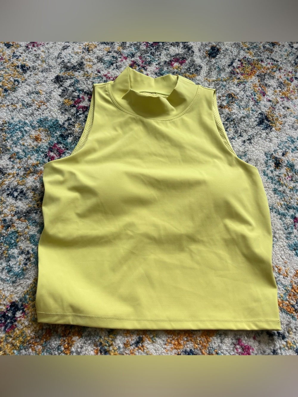 Sierra Madre Ready Mock Neck Sleeveless Tank Top Yellow golf activewear Medium